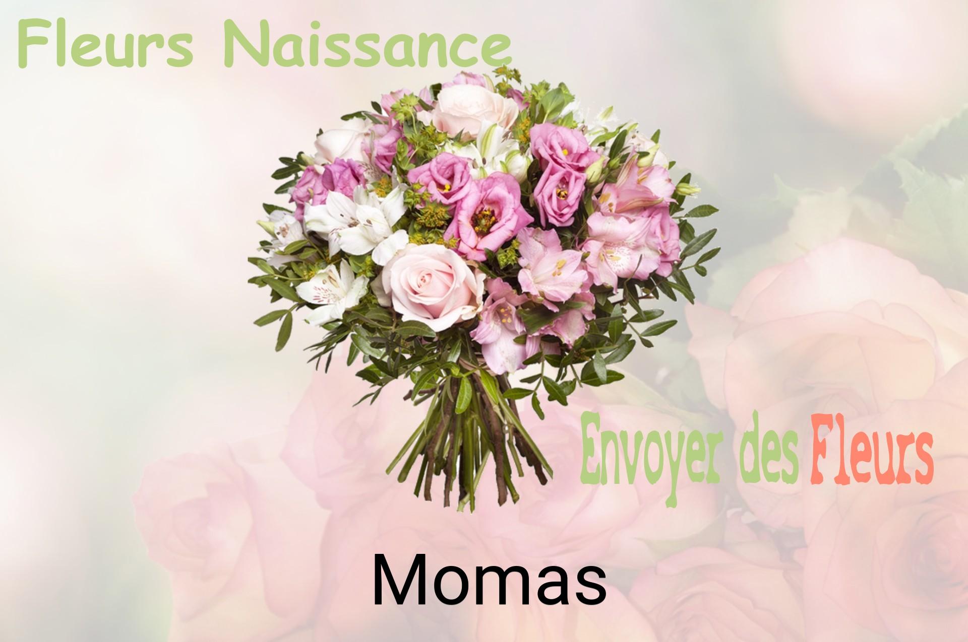 Bouquet de fleurs de naissance livré à Momas