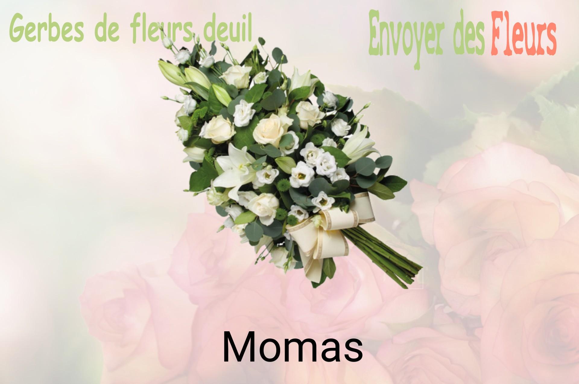Gerbe de fleurs de deuil livrée à Momas
